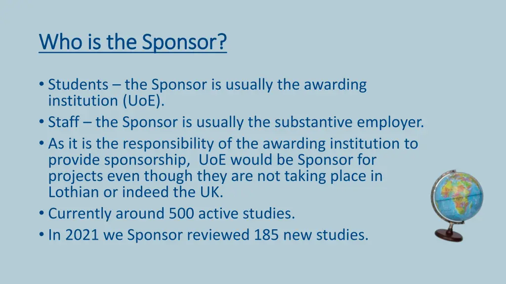 who is the sponsor who is the sponsor