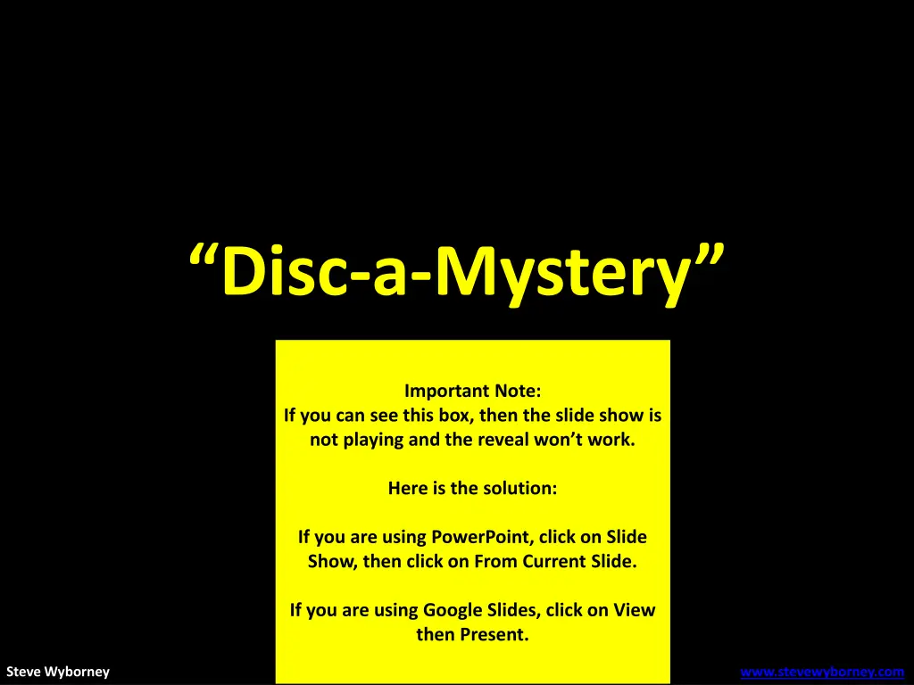 disc a mystery 1