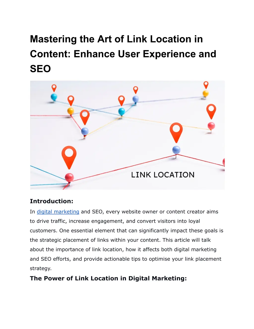 mastering the art of link location in content