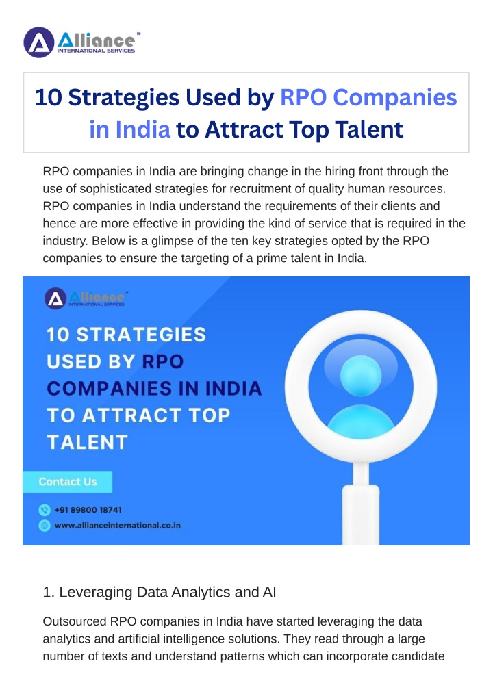 10 strategies used by rpo companies in india