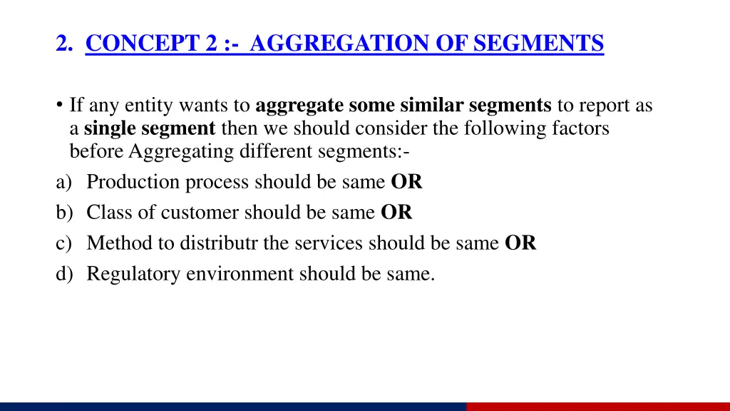 2 concept 2 aggregation of segments