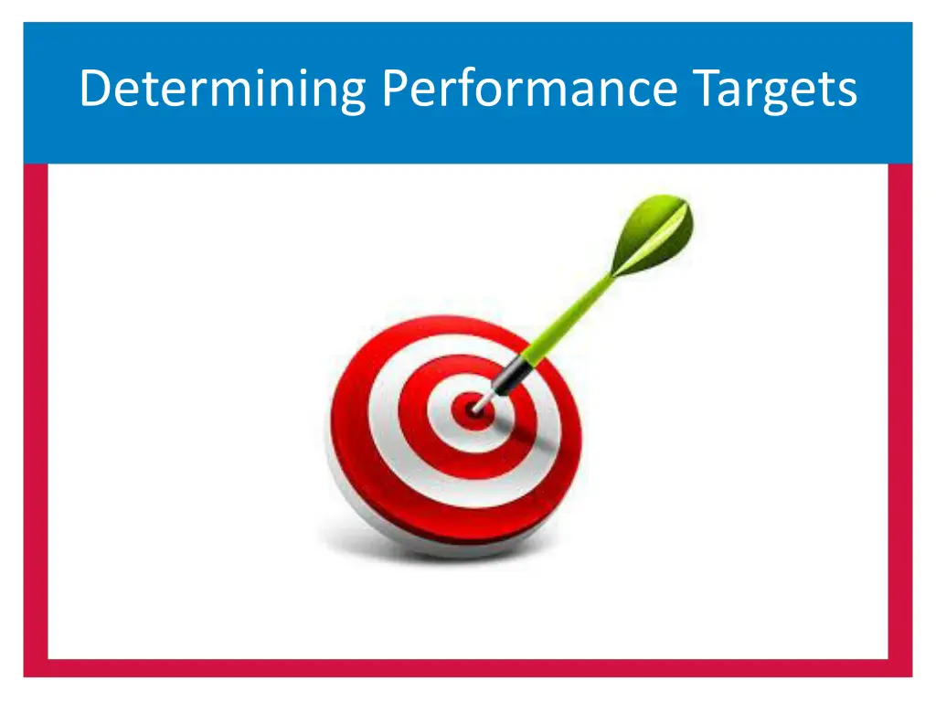 determining performance targets