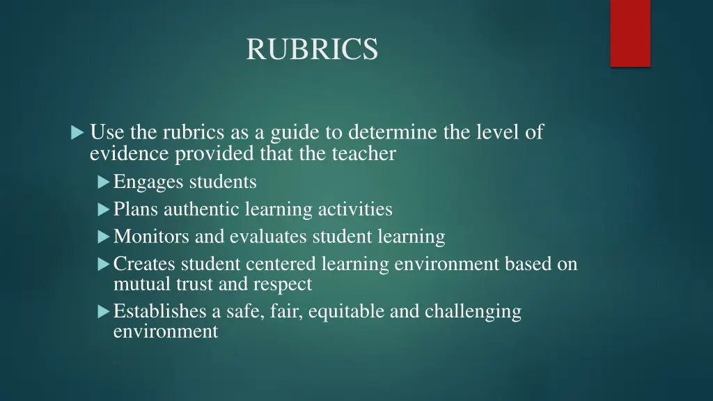 rubrics