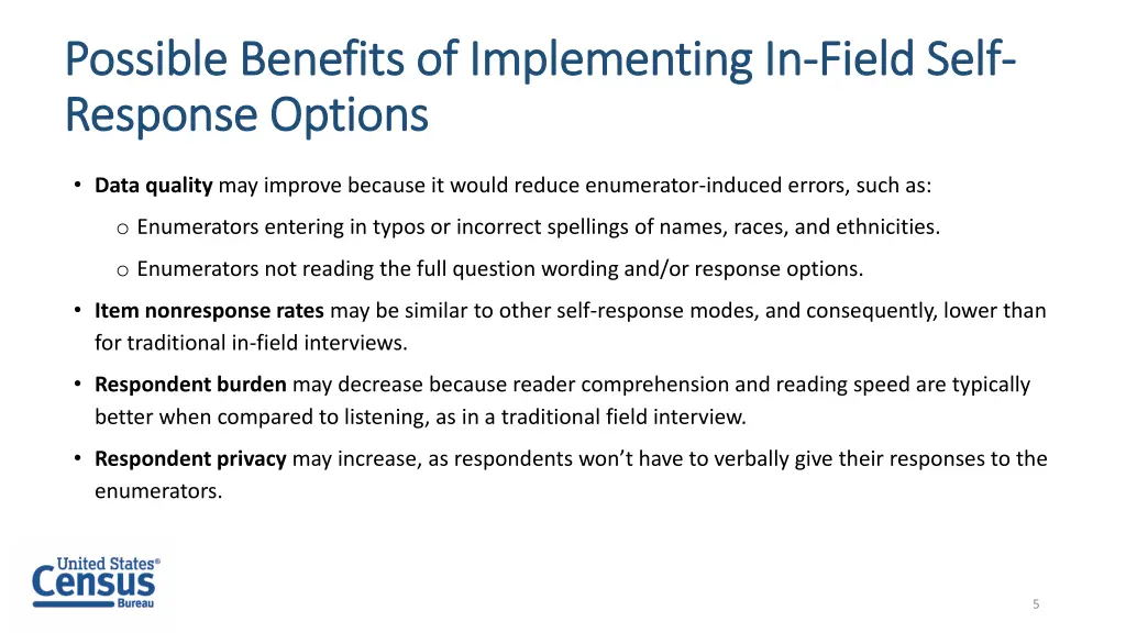 possible benefits of implementing in possible