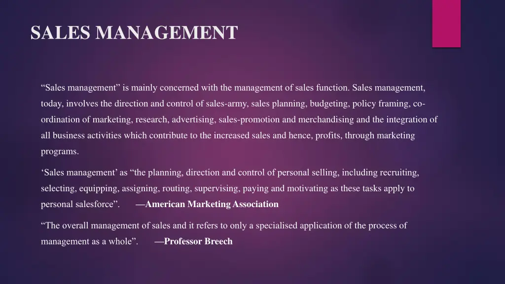 sales management