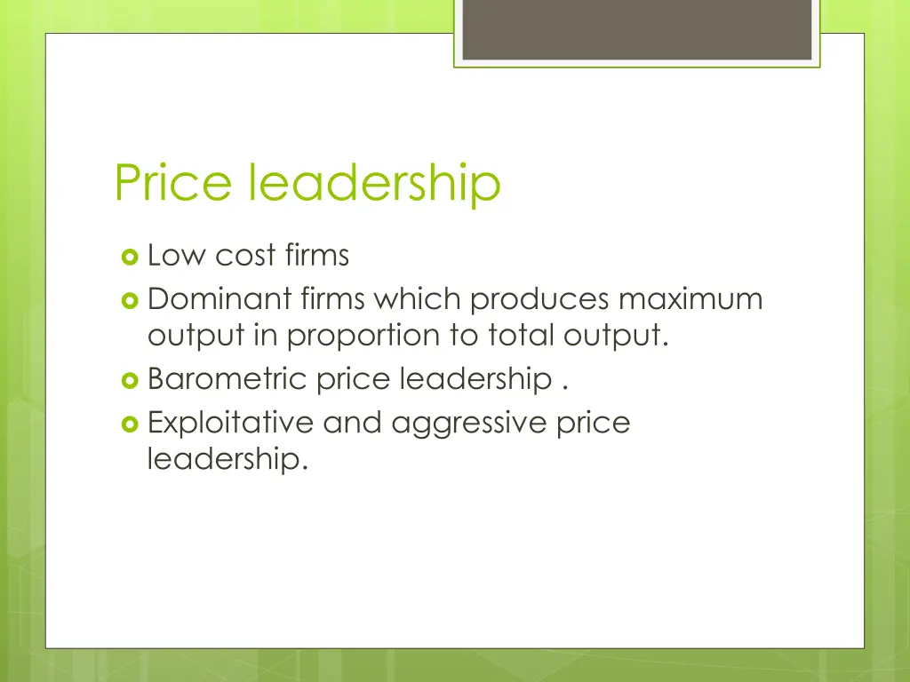 price leadership