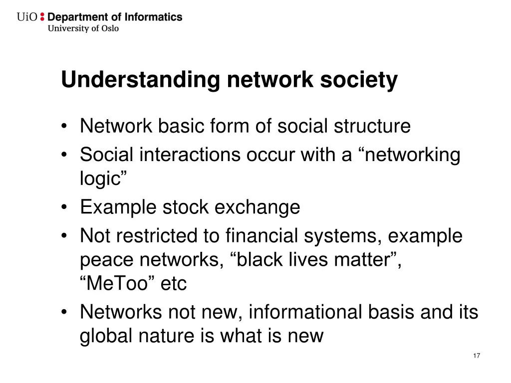 understanding network society