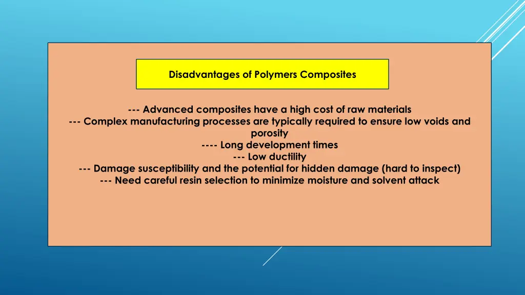 disadvantages of polymers composites