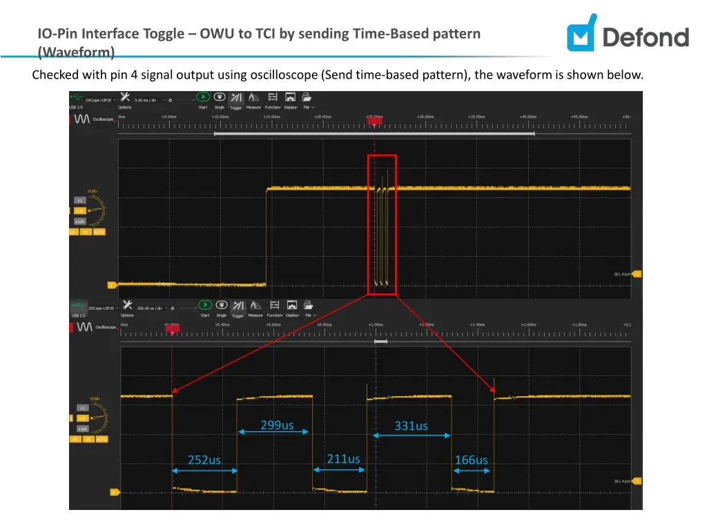 io pin interface toggle owu to tci by sending 3