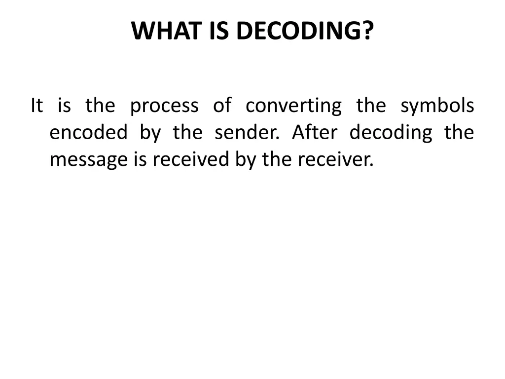 what is decoding