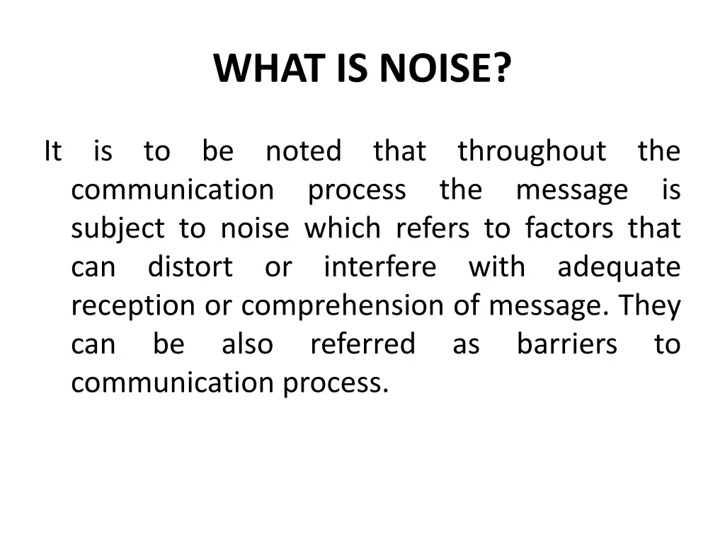 what is noise