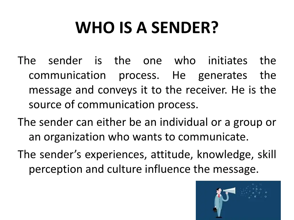 who is a sender