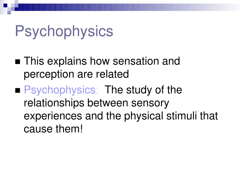 psychophysics