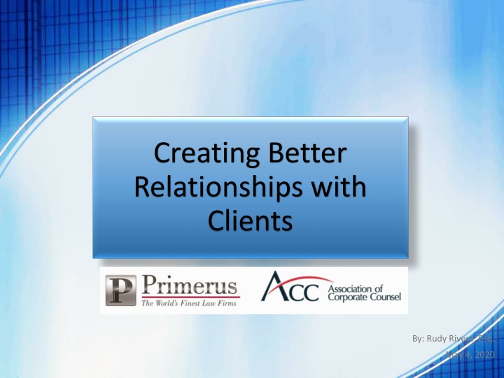 creating better relationships with clients