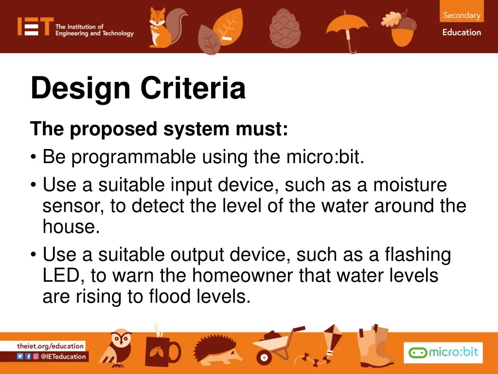 design criteria