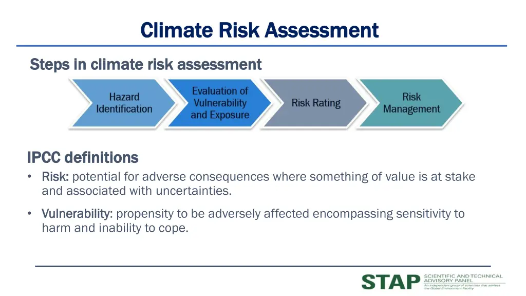 climate risk assessment climate risk assessment