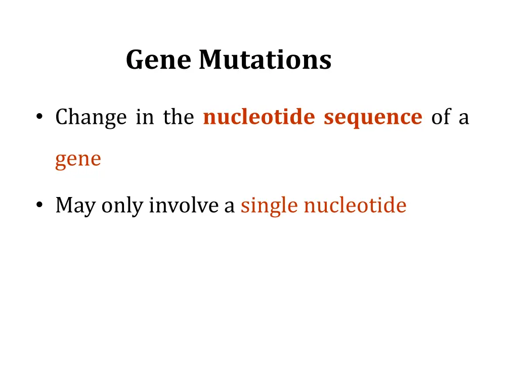 gene mutations