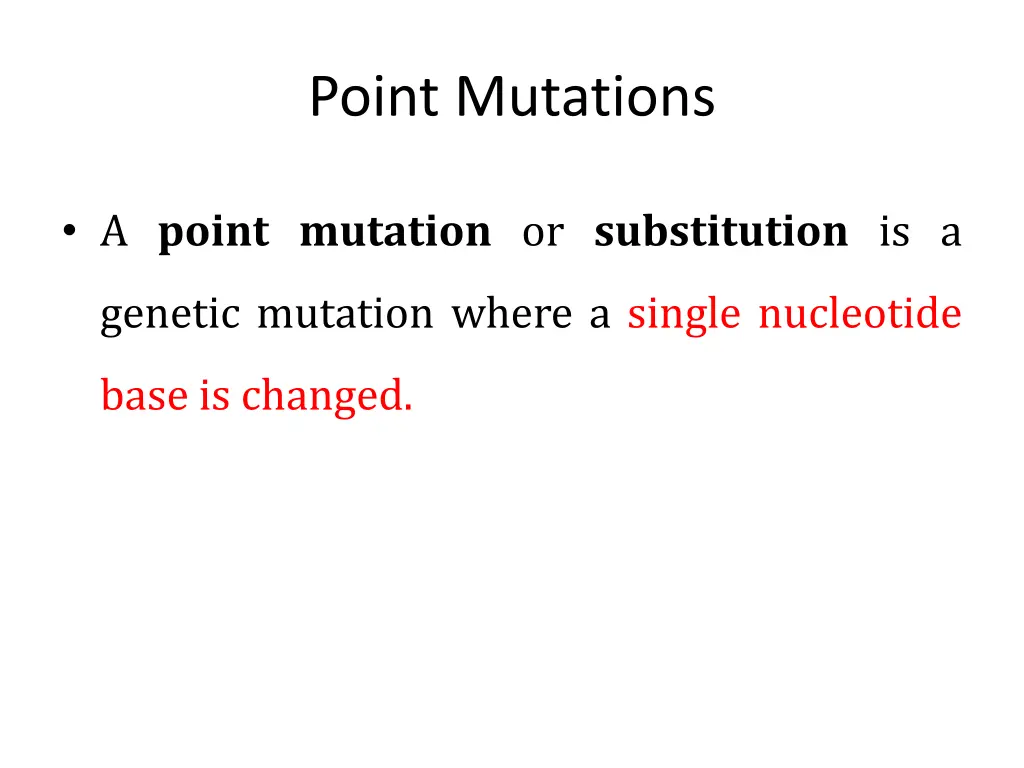 point mutations