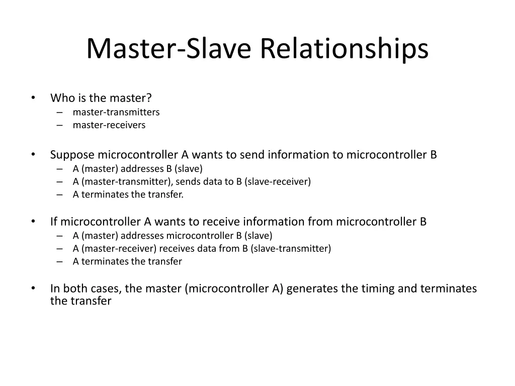 master slave relationships