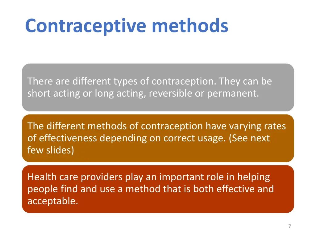 contraceptive methods