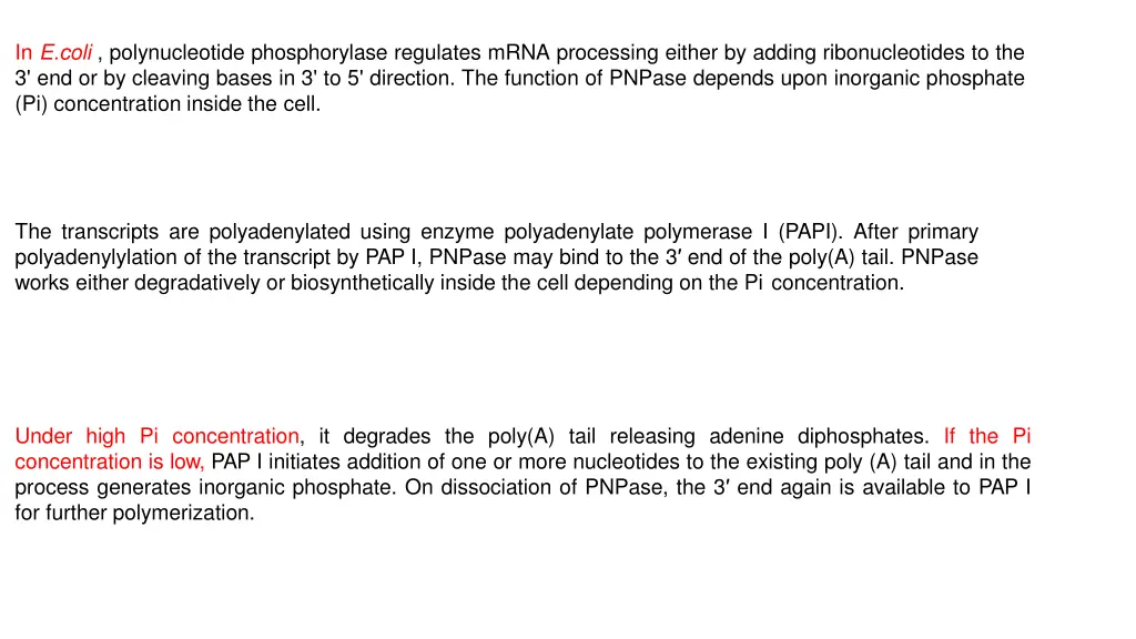 in e coli polynucleotide phosphorylase regulates