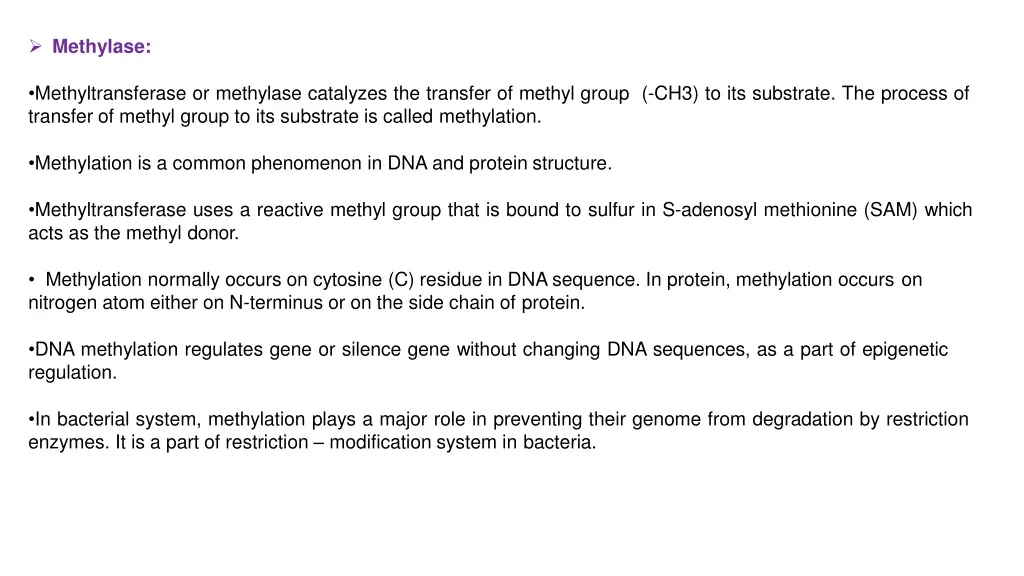 methylase