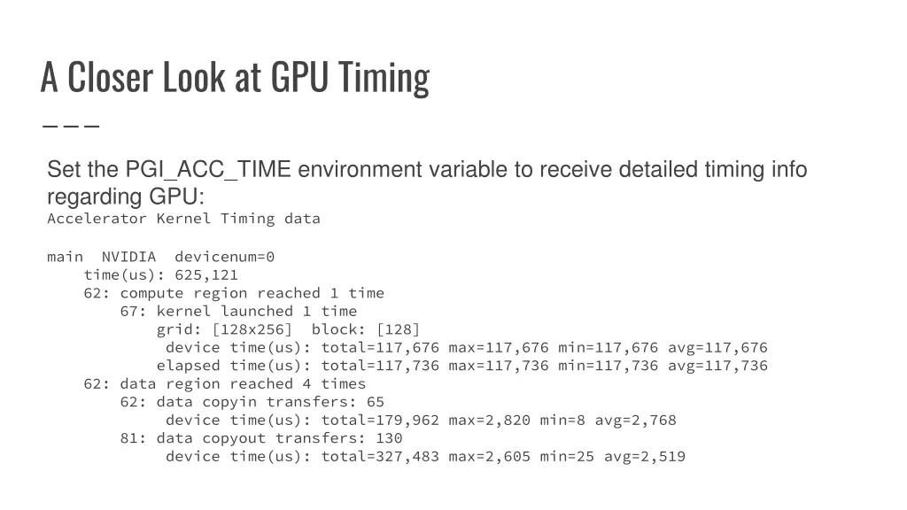 a closer look at gpu timing