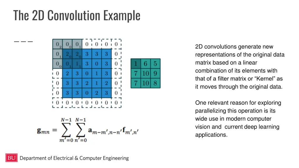 the 2d convolution example