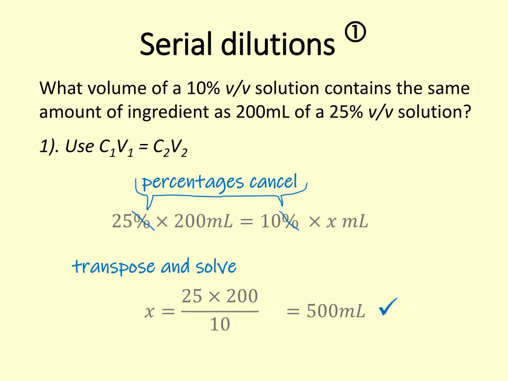 serial dilutions serial dilutions 1