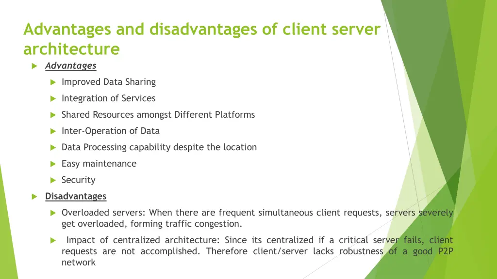 advantages and disadvantages of client server