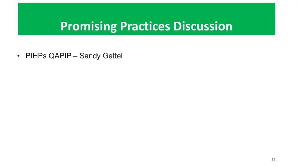 promising practices discussion