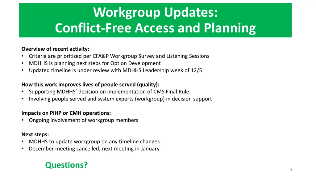 workgroup updates conflict free access