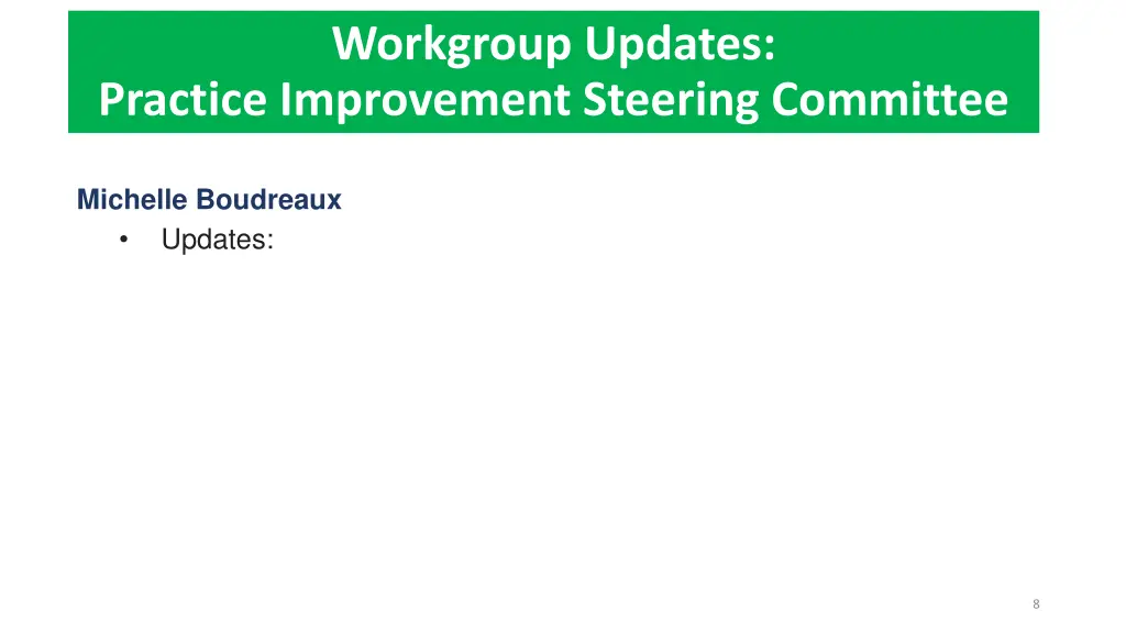 workgroup updates