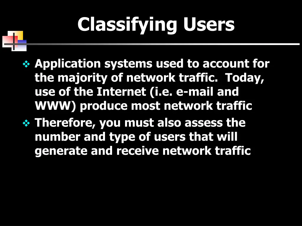 classifying users