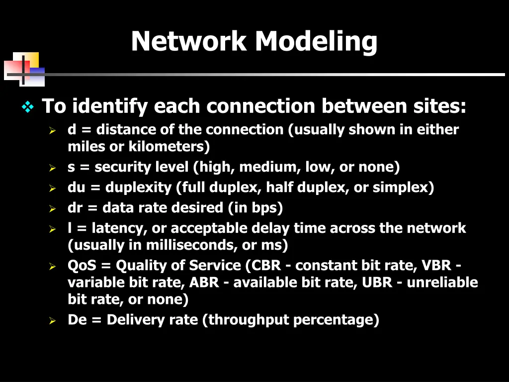 network modeling