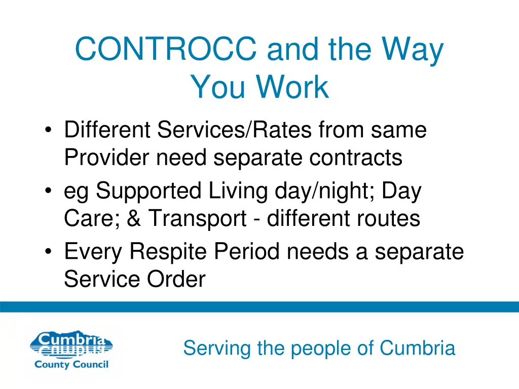 controcc and the way you work different services