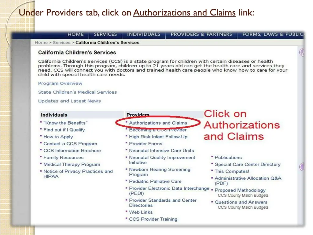 under providers tab click on authorizations