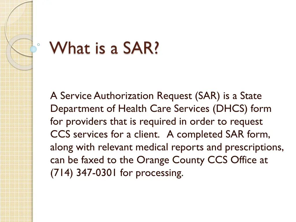 what is a sar