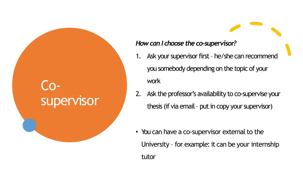 how can i choose the co supervisor