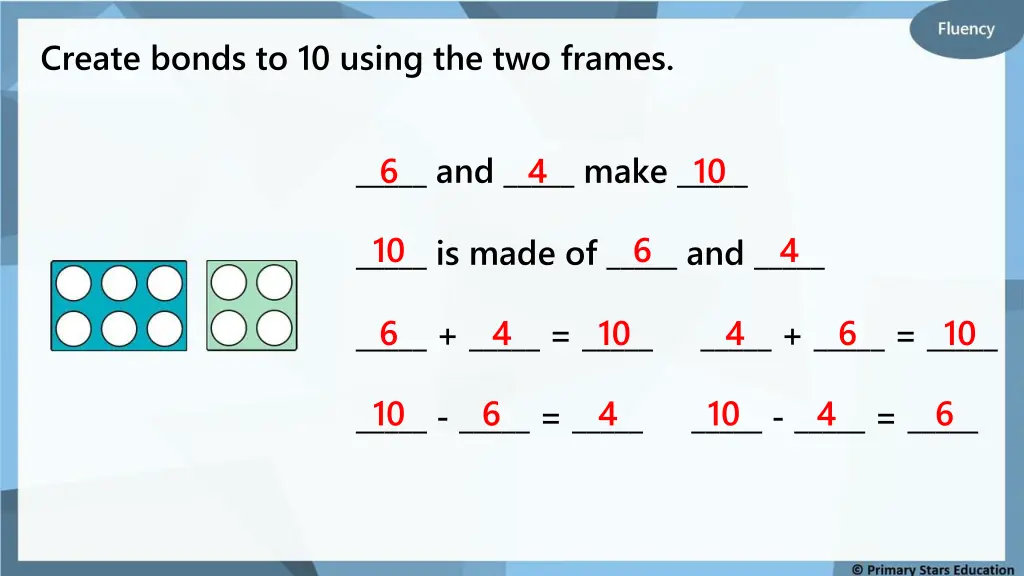 create bonds to 10 using the two frames 1