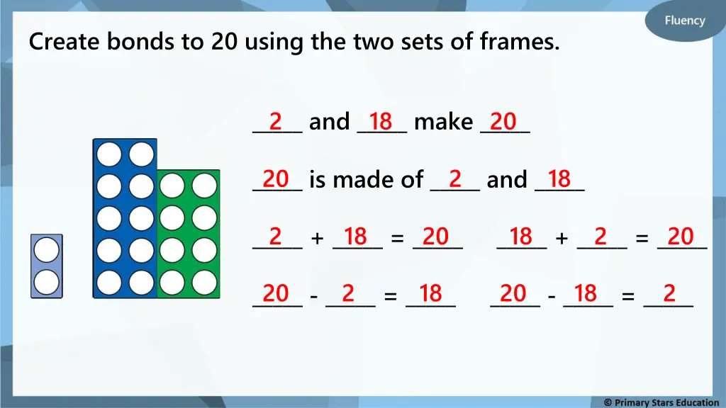 create bonds to 20 using the two sets of frames 2