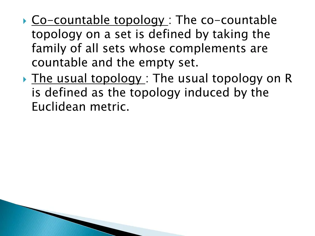 co countable topology the co countable topology