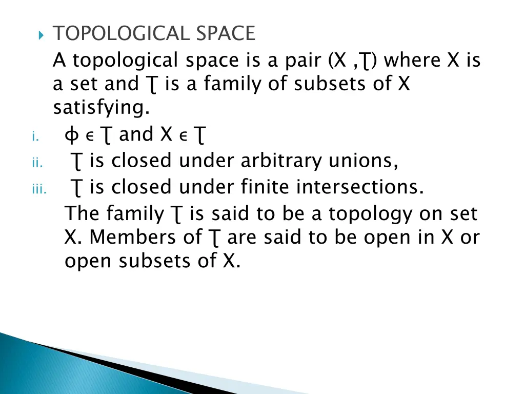 topological space a topological space is a pair