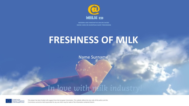 freshness of milk