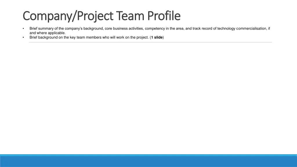 company project team profile company project team