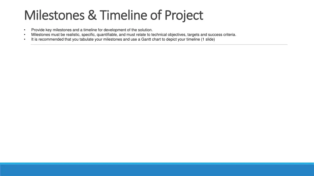 milestones timeline of project milestones