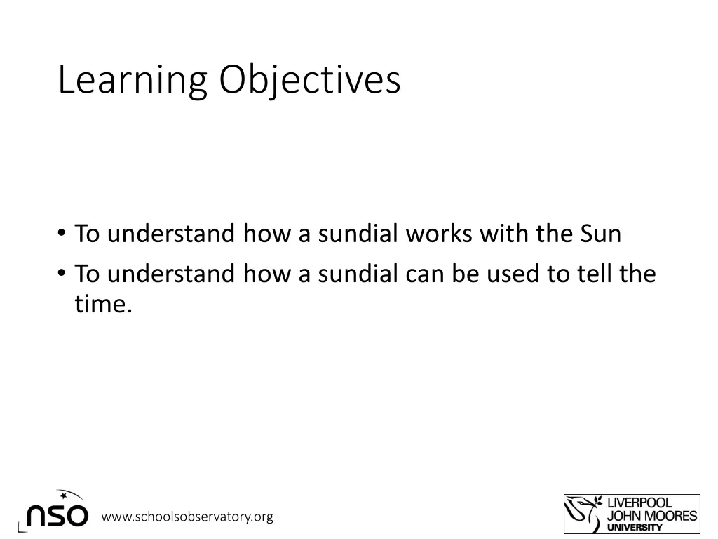 learning objectives