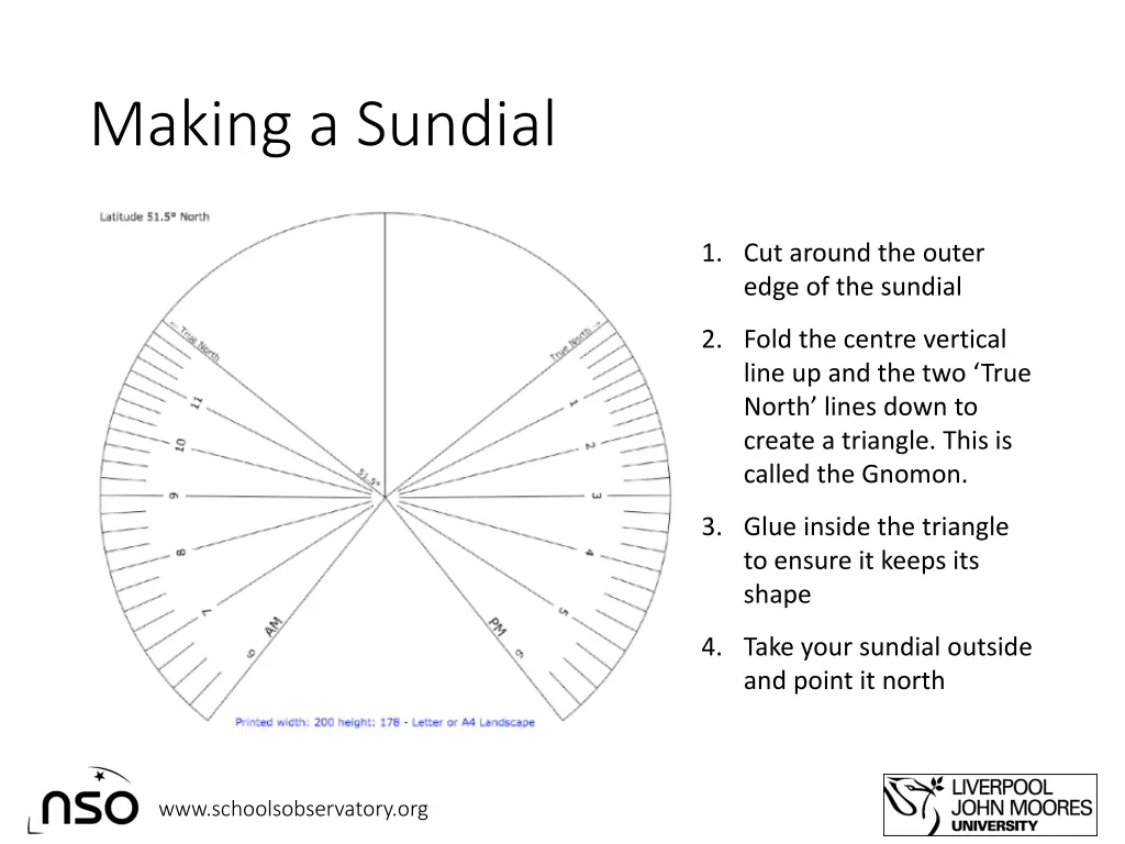 making a sundial