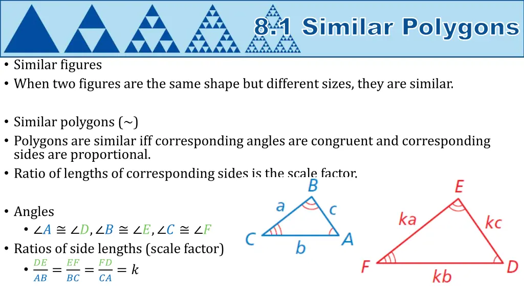 8 1 similar polygons 1