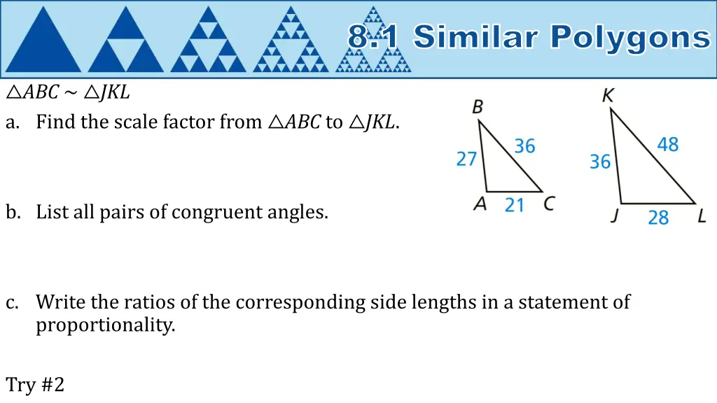 8 1 similar polygons 2